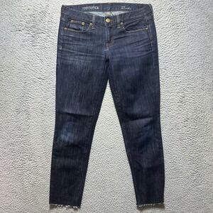 J Crew Toothpick Ankle Jeans Dark Wash Stretch Women Size 27